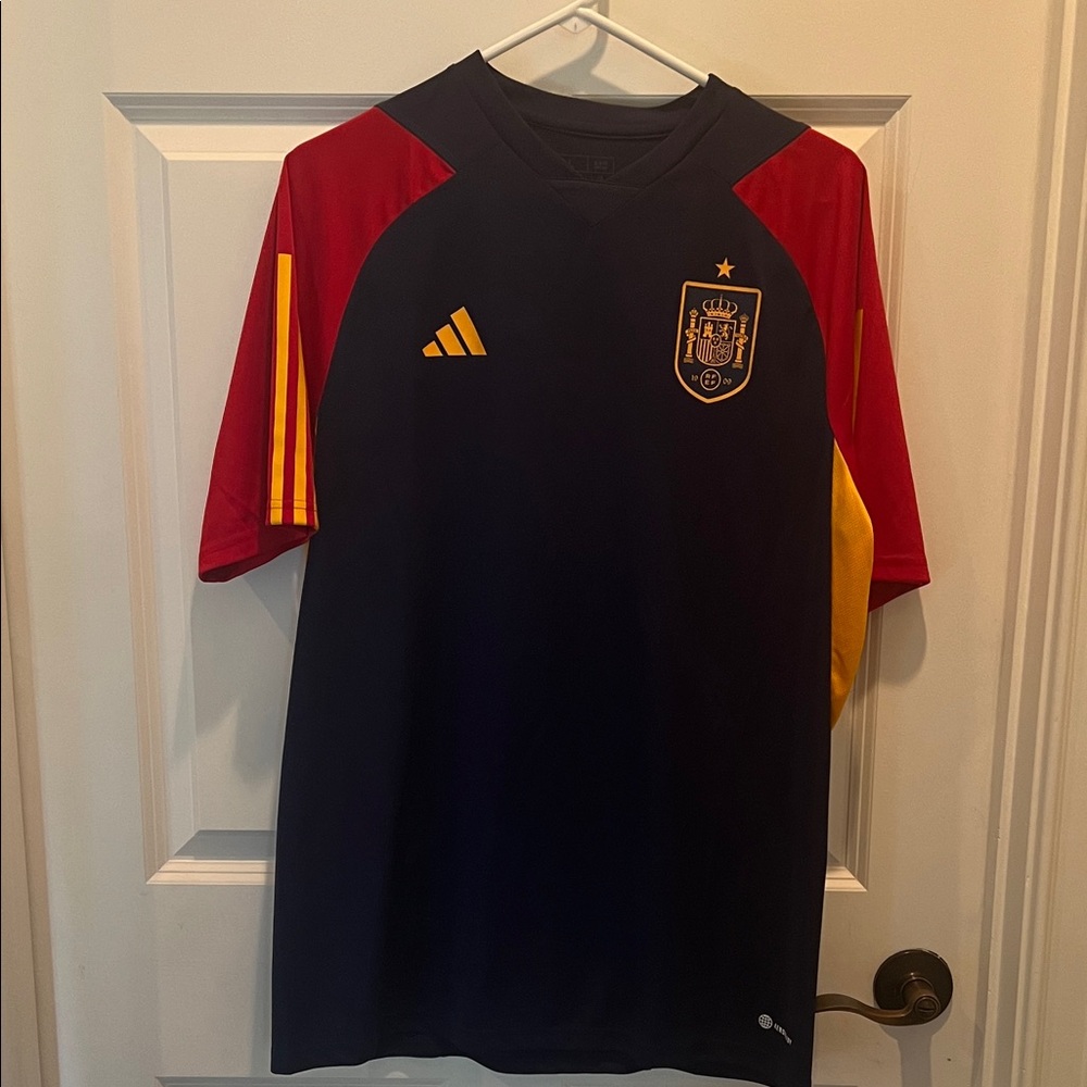 adidas Spain Soccer Jersey - Navy, Red & Yellow
